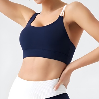 sports plus size slight stretch with padded yoga bra