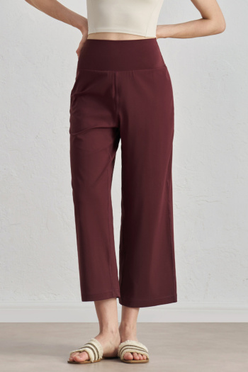 sports non-stretch solid color high waist straight yoga pants size runs small