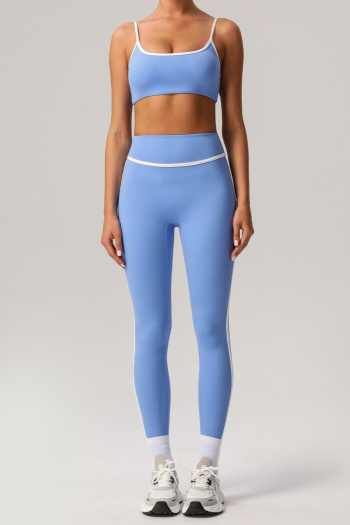 sports slight stretch with padded sling bra tight high waist yoga pants set