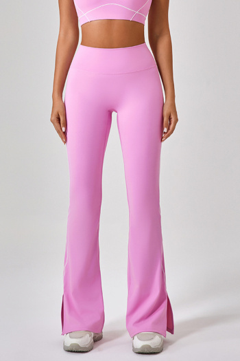 sports stretch 8 colors breathable high waist hip lift yoga slit pants
