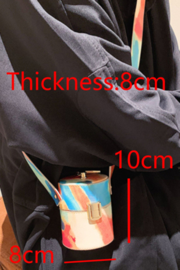 Four color PU lock button batch printing ajustable crossbody bag