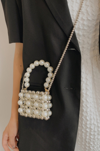 Pearl chain mini crossbody handbag