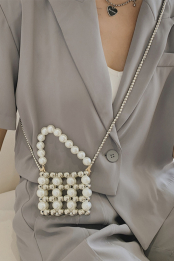 Pearl chain mini crossbody handbag