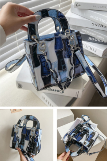 PU batch printing high-capacity ajustable crossbody tote bag