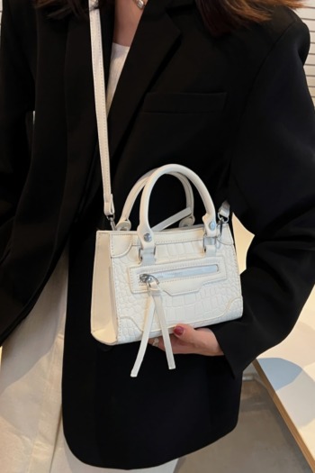 stylish new five colors stone pattern pu zip-up adjustable crossbody handbag 20cm(l)* 7cm(w)* 14cm(h)