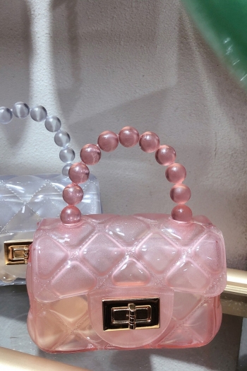 stylish new nine colors see-through jelly pvc lock buckle handbag 13cm(l)* 5cm(w)* 10cm(h)