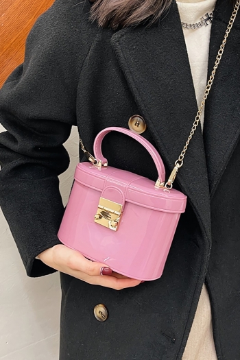 stylish new six colors jelly color pvc lock buckle crossbody handbag 18cm(l)* 10cm(w)* 12cm(h)