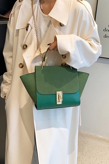 stylish new eight colors suede fabric stitching pu lock buckle shoulder handbag 35cm(l)* 12cm(w)* 20cm(h)