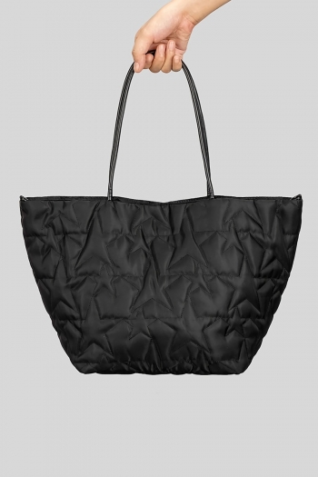 stylish new 2 colors pentagram pattern nylon high-capacity warm cotton shoulder bag 44.5cm(l)* 19cm(w)* 26cm(h)