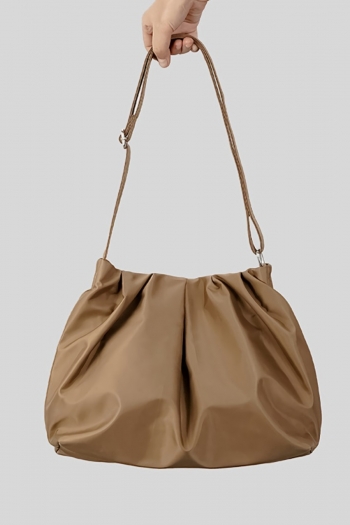 stylish new 6 colors solid color nylon magnetic button adjustable shoulder bag