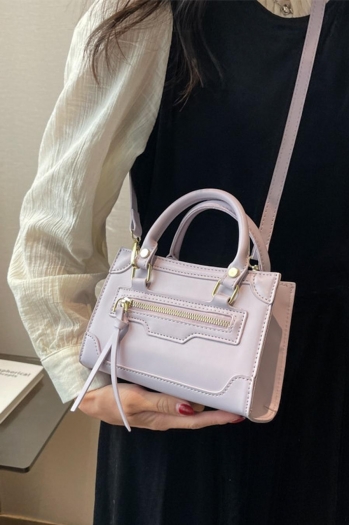 stylish new 6 colors pu zip-up adjustable crossbody handbag