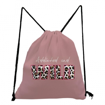 stylish new letter leopard printing drawstring backpack#6