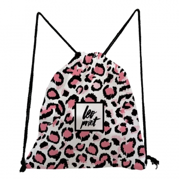 stylish new letter leopard printing drawstring backpack#8