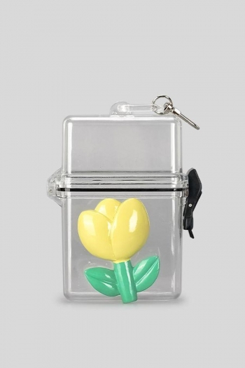 stylish new flower applique acrylic box shape pearl chain crossbody bag#2