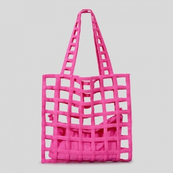 stylish new 6 colors lattice cutout open design tote bag
