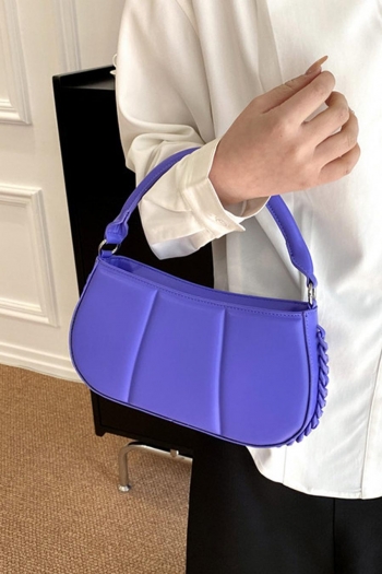 stylish new 8 colors solid color pu zip-up crossbody handbag