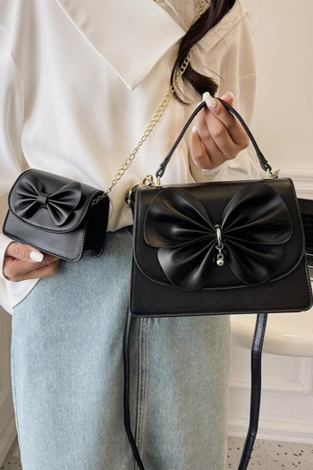 stylish new 7 colors bow decor with a mini bag magnetic button crossbody handbag