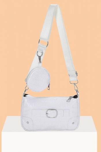 stylish new magnetic button pu with a coin purse zip-up shoulder bag