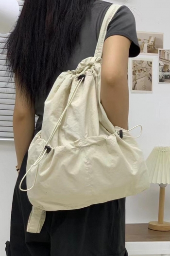 stylish new 4 colors nylon drawstring backpack