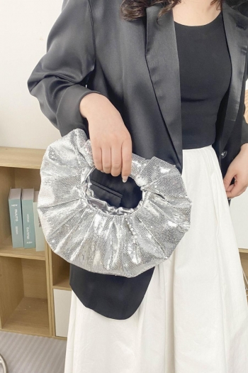 stylish new 5 colors sequin decor shirring magnetic buckle handbag