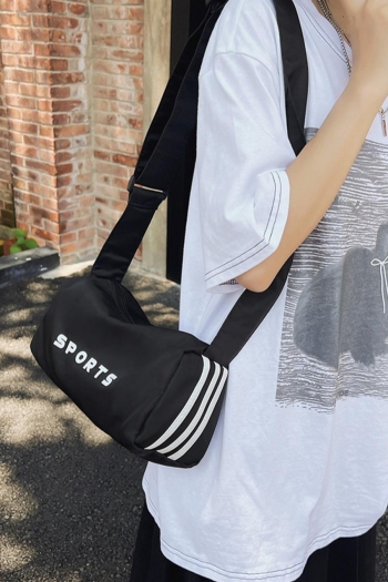 stylish new 4 colors nylon letter printing zip-up crossbody bag