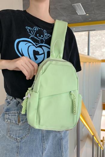 stylish new 5 colors solid color canvas zip-up high-capacity shoulder bag