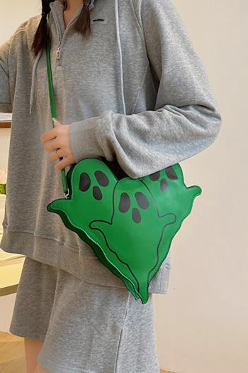 stylish new halloween specter pattern pu zip-up crossbody bag