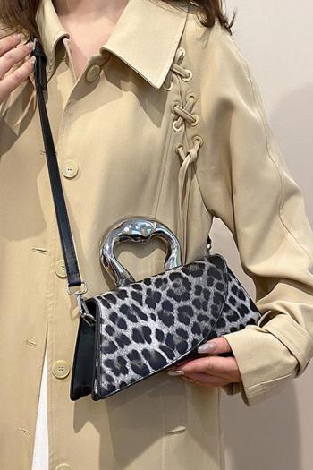 stylish new 4 colors leopard pattern pu magnetic button crossbody handbag