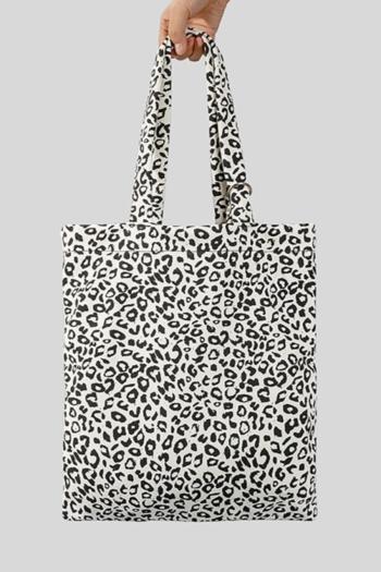 stylish new leopard tweed open design tote bag