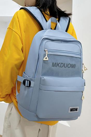 stylish new 4 colors letter printing canvas high-capacity zip-up backpack