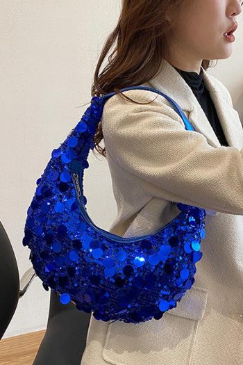 stylish new 6 colors big sequin decor zip-up shoulder bag