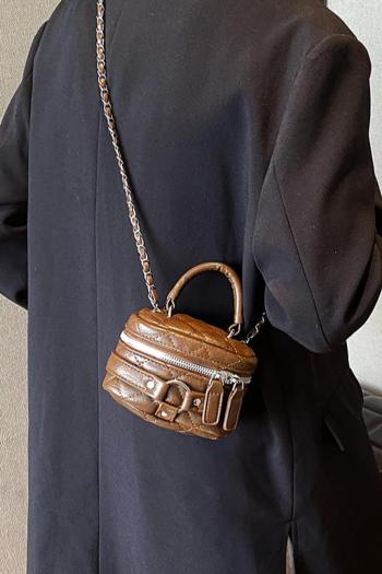 stylish new 4 colors pu solid color zip-up crossbody handbag