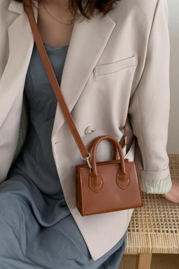 stylish new 5 colors solid color glossy pu zip-up all-match crossbody handbag