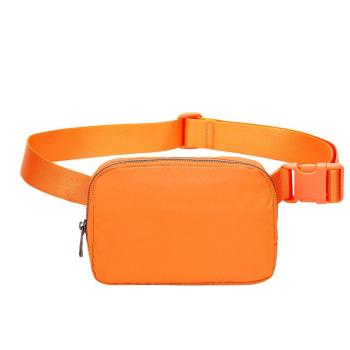 stylish new 22 colors solid color zip-up fanny pack