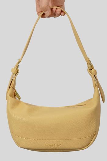 stylish new 3 colors pu solid color zip-up adjustable shoulder bag