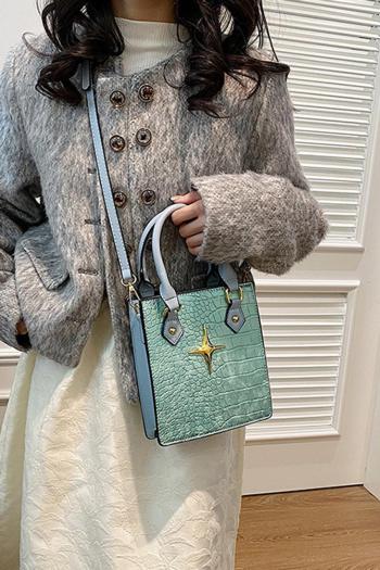 stylish new 5 colors pu star labeling zip-up crossbody handbag