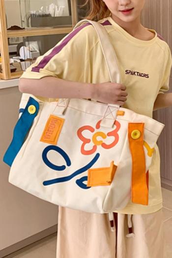 stylish new cartoon printing canvas high-capacity shoulder bag
