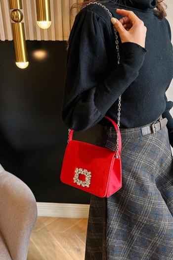 stylish new 5 colors nylon rhinestone decor crossbody handbag