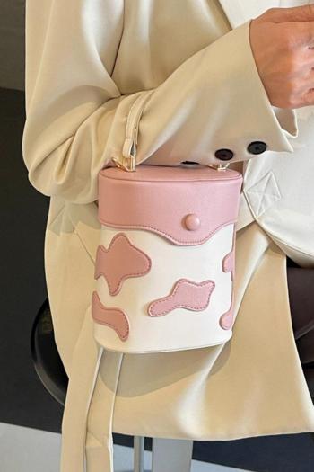 stylish new 3 colors pu contrast color button crossbody handbag