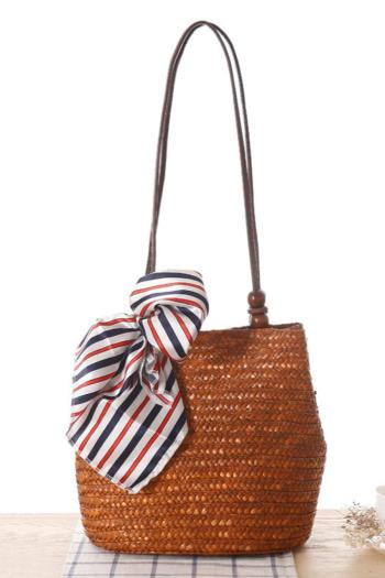 stylish new 3 colors weave magnetic button beach straw bag(no scarf)