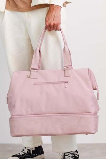 stylish new high-capacity stitching canvas zip-up outdoor shoulder bag