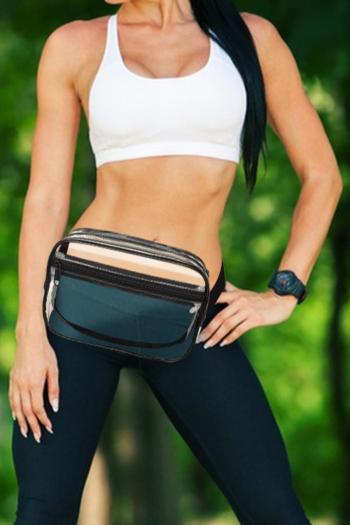 stylish new 5 colors see-through pvc zip-up fanny pack