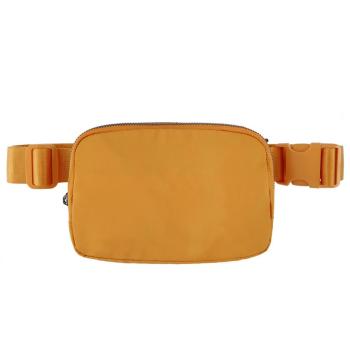 stylish new 15 colors solid color nylon zip-up fanny pack
