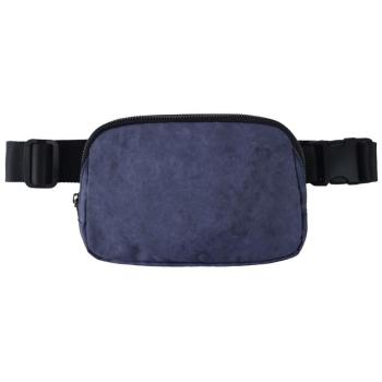 stylish new blue como nylon zip-up fanny pack