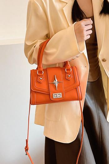 stylish new 6 colors pu four pointed star lock buckle crossbody handbag