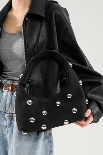 Stylish new 6 colors ball rivet decor magnetic button crossbody handbag