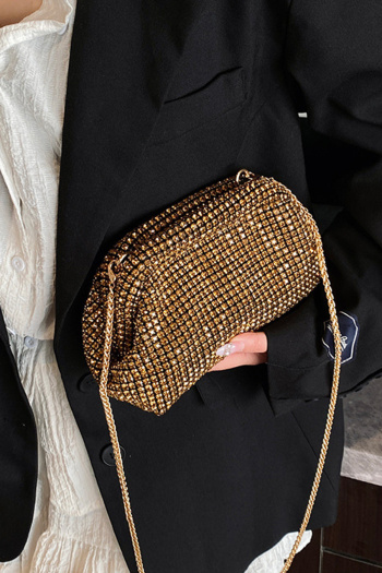 stylish new 3 colors rhinestone decor crossbody bag
