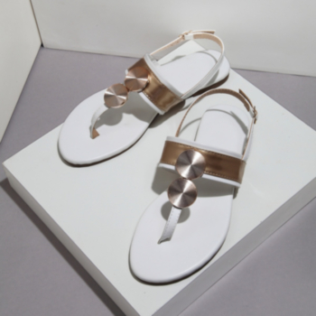 New three colors peep toe stylish minimalist flat sandals
