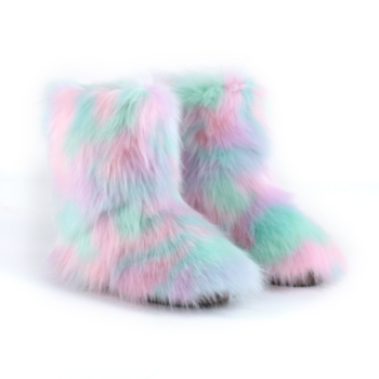Winter new colorful plush sweet stylish warm snow boots 1#