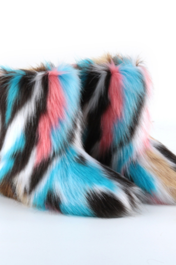 Winter new colorful plush sweet stylish warm snow boots 4#